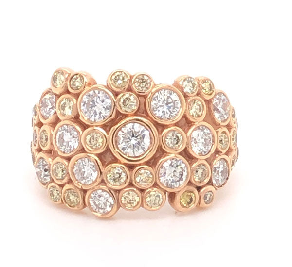 Bubble Ring  Natural  Diamonds