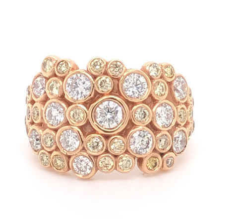 Bubble Ring  Natural  Diamonds