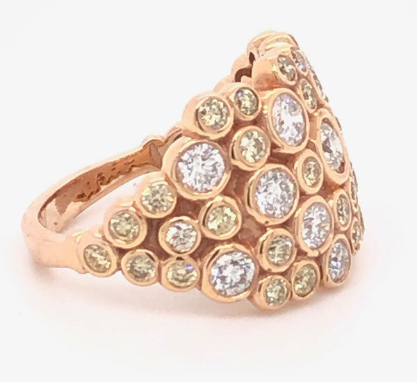 Bubble Ring  Natural  Diamonds