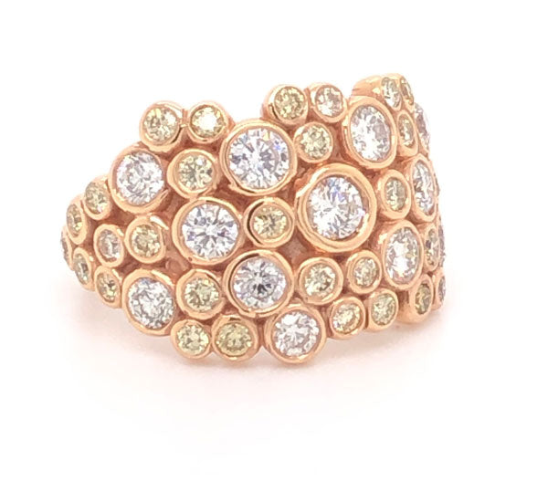 Bubble Ring  Natural  Diamonds