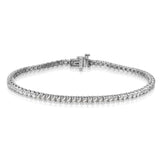 Tennis Bracelet  14k White Gold total round brilliant diamond 2.40ct