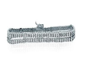 TWO STRAND TENNIS BRACELET ROUND BRILLIANT DIAMOND 9.00CT 14 KARAT  B12330