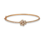 Flower Bangle Rose Gold with White Round Brilliant Diamond 1.62ct B12358