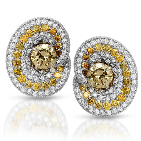 GIA EARRINGS GIA YELLOW DIAMOND E13177