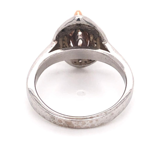 Halo Ring Center Marquise Natural  Diamond