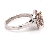 Halo Ring Center Marquise Natural  Diamond