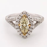 Halo Ring center Marquise Diamond