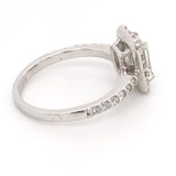 Halo Ring Emerald Cut diamond