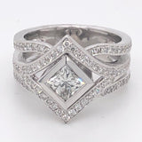 Cocktail Ring 14k white gold. Total Diamond Weight 1.72ct
