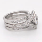 Cocktail Ring 14k white gold. Total Diamond Weight 1.72ct