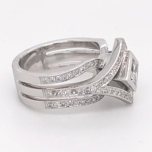 Cocktail Ring 14k white gold. Total Diamond Weight 1.72ct