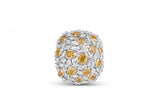 Dome Ring 18k two tone yellow and white gold