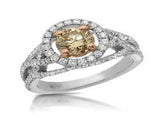 GIA Center Round Diamond Halo Ring