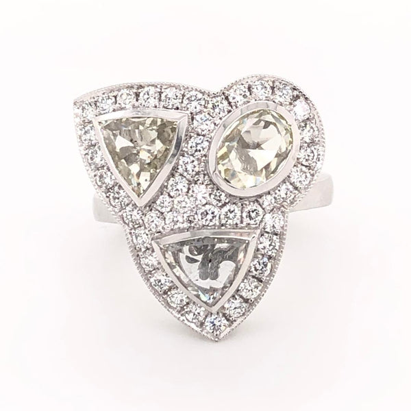 Cocktail Ring Rose Cut Diamond