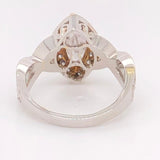 Halo Ring  Marquise Natural Pink Diamond
