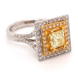 Double Halo Ring Center Diamond