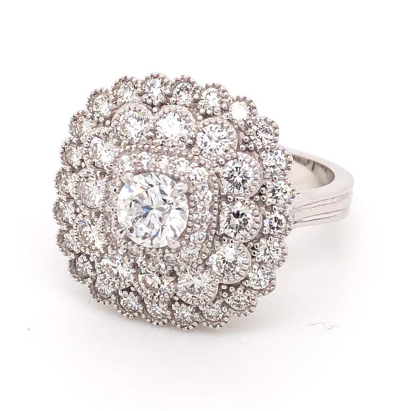 Cocktail Ring Center Brilliant Round Diamond